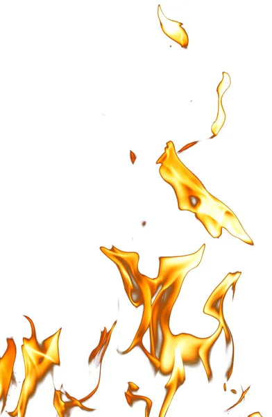 Feuerflammen Auf Weißem Hintergrund Foto Einer Abstrakten Textur — Stockfoto