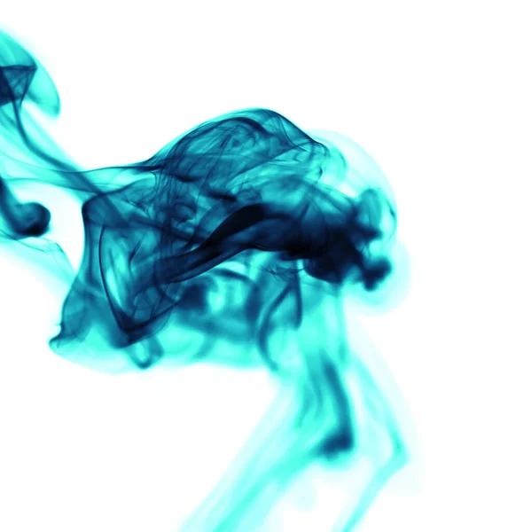 Modrý Kouř Bílém Pozadí Fotografie Abstraktní Textury — Stock fotografie
