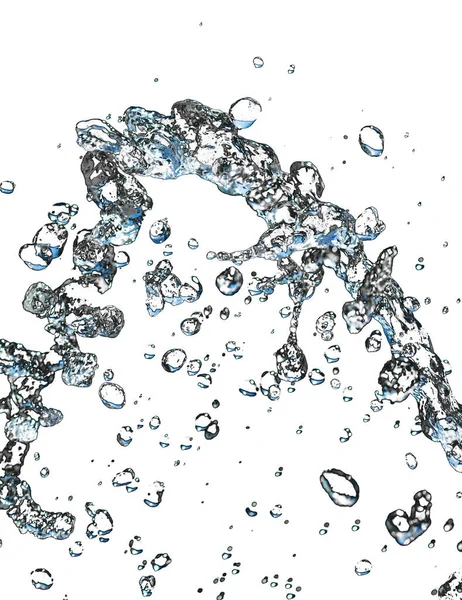 Wasser Auf Weißem Hintergrund Foto Einer Abstrakten Textur — Stockfoto