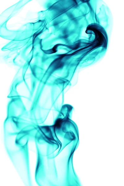 Humo Azul Sobre Fondo Blanco Foto Una Textura Abstracta —  Fotos de Stock