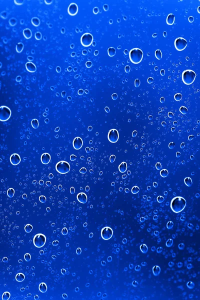 Fundo Gotas Água Abstrato Azul Foto Uma Textura Abstrata — Fotografia de Stock