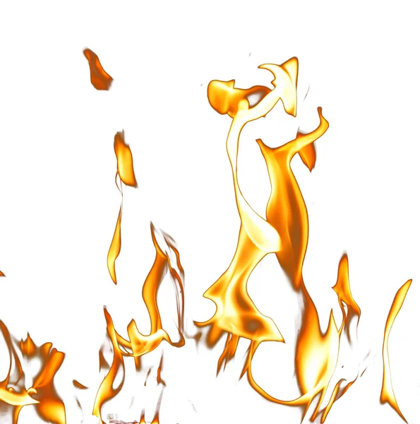 Tűz Láng Fehér Háttérrel Egy Absztrakt Textúra Fényképe — Stock Fotó