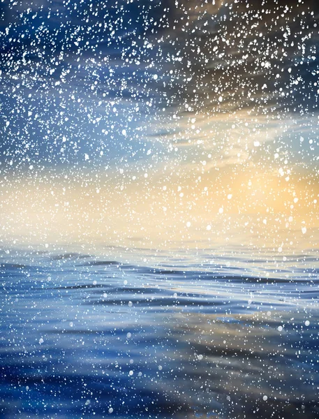 Sunset Sea Snow Photo Abstract Texture — Stock Photo, Image