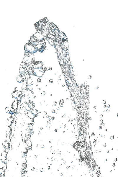 Abstrakter Hintergrund Mit Wasserspritzern Auf Weißem Hintergrund — Stockfoto