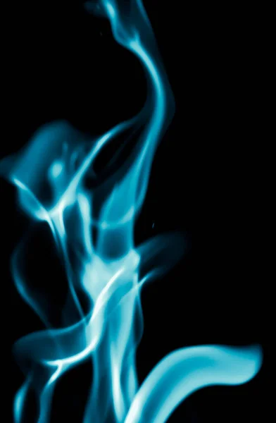 Fondo Abstracto Fuego Llama Azul Sobre Fondo Negro —  Fotos de Stock