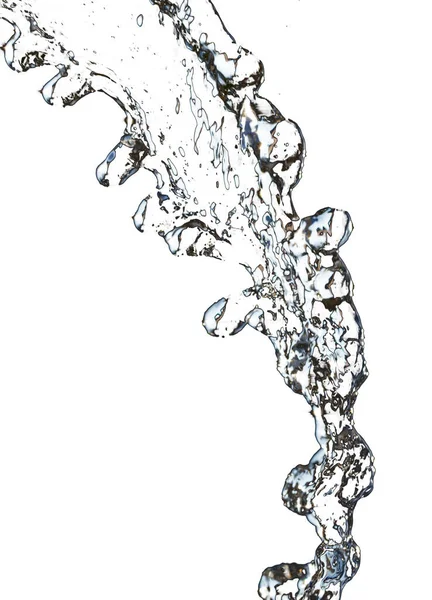 Stream Water White Background — Stock Photo, Image