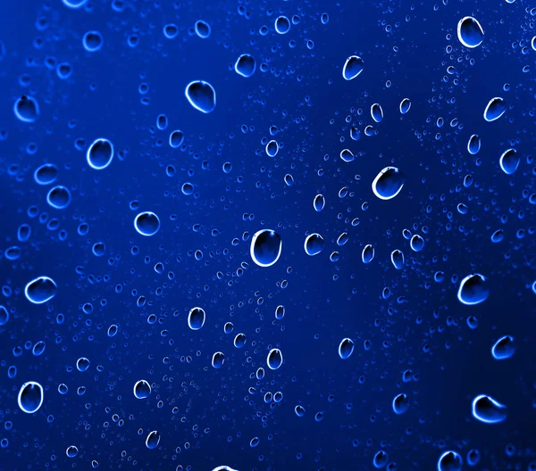 Fundo Gotas Água Abstrato Azul Foto Uma Textura Abstrata — Fotografia de Stock