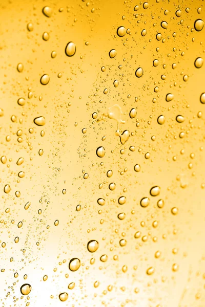 Goldene Wassertropfen Auf Glas Foto Einer Abstrakten Textur — Stockfoto