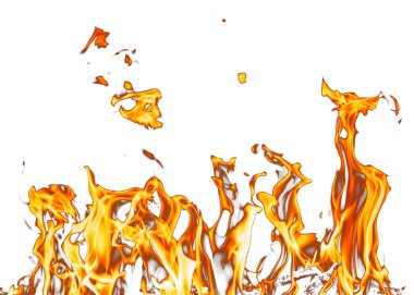 Soyut arkaplan. Beyaz arka planda alevler .