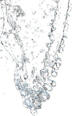 Soyut arkaplan. Beyaz arka planda su damlaları var. .