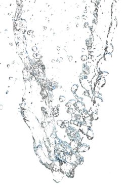 Soyut arkaplan. Beyaz arka planda su damlaları var. .