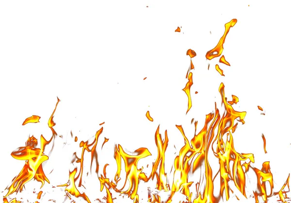 Eld Lågor Vit Bakgrund Bild Abstrakt Struktur — Stockfoto