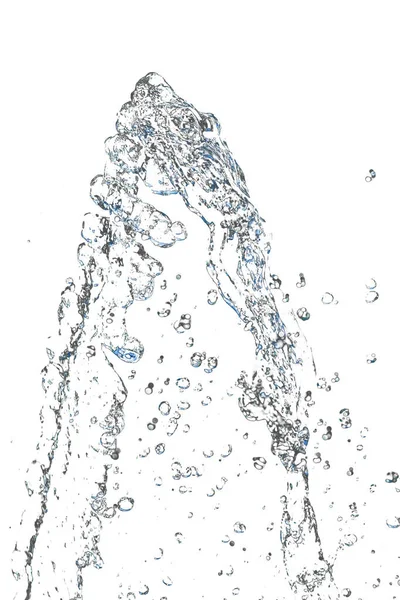 Abstrakter Hintergrund Mit Wasserspritzern Auf Weißem Hintergrund — Stockfoto