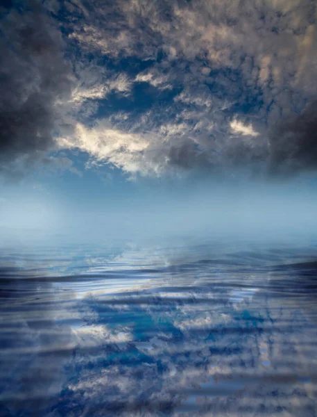 Clouds Reflection Water Photo Abstract Texture — Stock Photo, Image