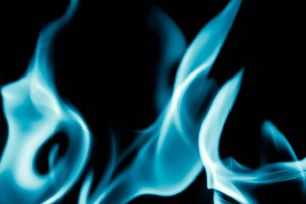 Fondo Abstracto Fuego Llama Azul Sobre Fondo Negro — Foto de Stock