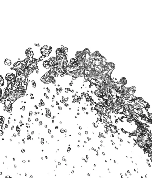 Agua Sobre Fondo Blanco Foto Una Textura Abstracta —  Fotos de Stock