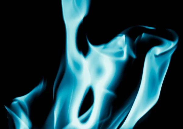 Fondo Abstracto Fuego Llama Azul Sobre Fondo Negro —  Fotos de Stock