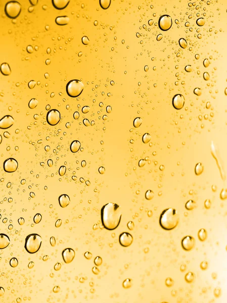 Golden Water Drops Glass Photo Abstract Texture — Stock Photo, Image