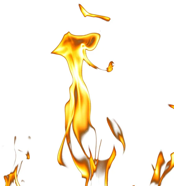 Vuur Vlammen Een Witte Achtergrond Foto Van Een Abstracte Textuur — Stockfoto