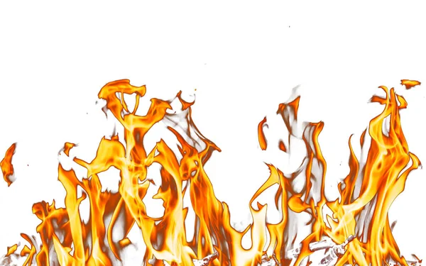 Abstracte Achtergrond Vlam Vuur Een Witte Achtergrond — Stockfoto
