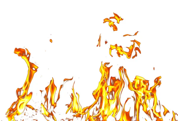 Vuur Vlammen Een Witte Achtergrond Foto Van Een Abstracte Textuur — Stockfoto
