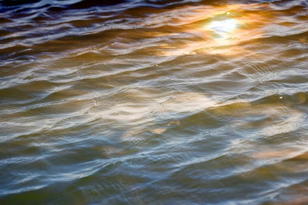 Belo Pôr Sol Fundo Água Foto Uma Textura Abstrata — Fotografia de Stock