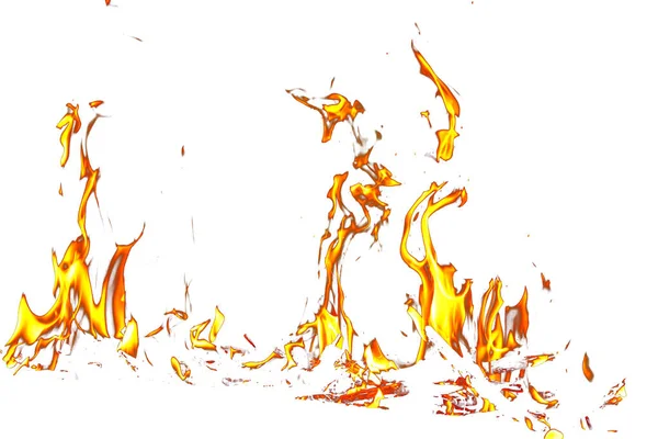 Fire Flames White Background Photo Abstract Texture — Stock Photo, Image