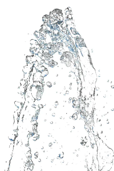 Abstrakter Hintergrund Mit Wasserspritzern Auf Weißem Hintergrund — Stockfoto