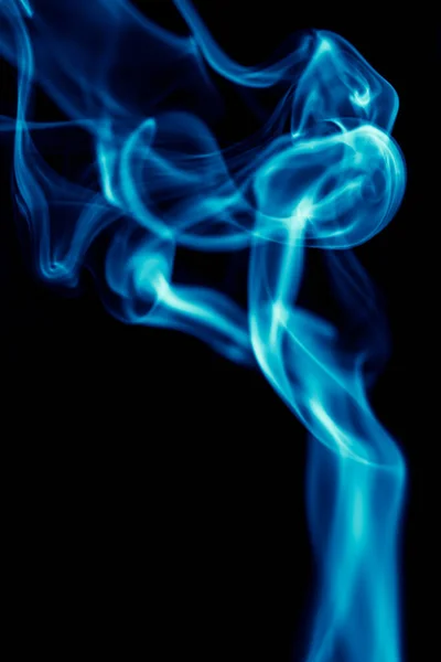 Humo Azul Sobre Fondo Negro Foto Una Textura Abstracta —  Fotos de Stock