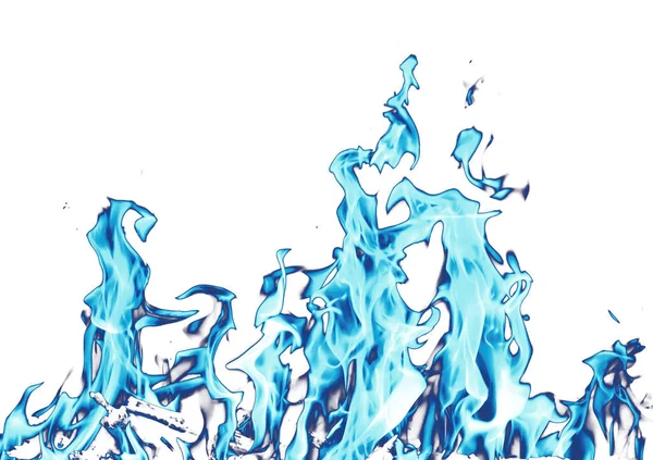 抽象的背景 白色背景上的蓝色火焰 — 图库照片