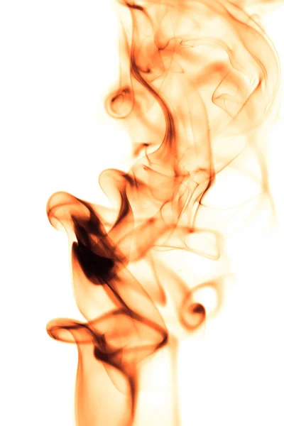 白色背景上的红烟 抽象纹理的照片 — 图库照片