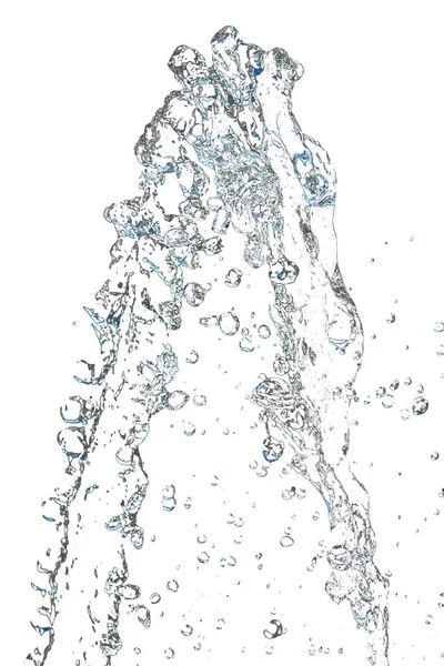 Abstrakter Hintergrund Mit Wasserspritzern Auf Weißem Hintergrund — Stockfoto