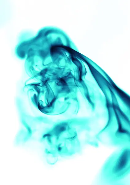 Humo Azul Sobre Fondo Blanco Foto Una Textura Abstracta —  Fotos de Stock