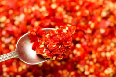 arkaplan doğranmış kırmızı biber .