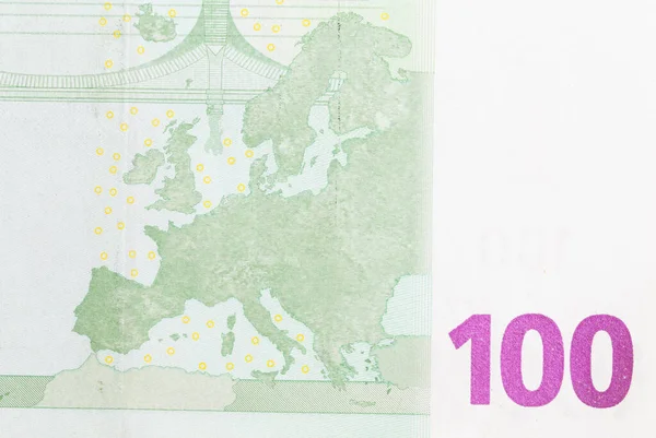 100 Euro Jako Pozadí Makro Fotografie Abstraktní Textury — Stock fotografie