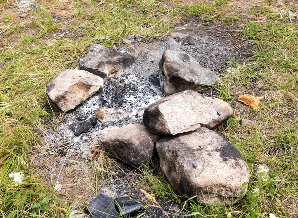 Kamienie Pożarze Naturze Parku Przyrodzie — Zdjęcie stockowe