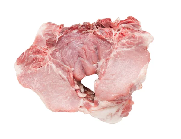 Viande Porc Sur Fond Blanc Photos Studio — Photo