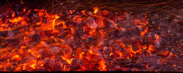 Quemando Carbón Como Fondo Foto Una Textura Abstracta —  Fotos de Stock