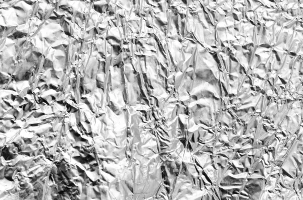 Carta Stagnola Argento Come Sfondo Foto Una Texture Astratta — Foto Stock