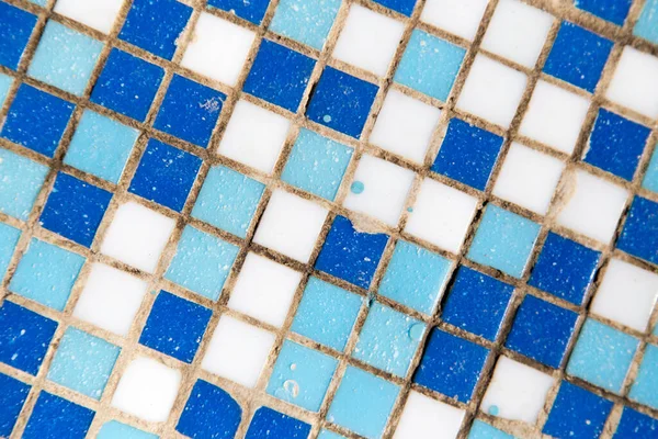 Blå Mosaik Som Bakgrund Bild Abstrakt Struktur — Stockfoto
