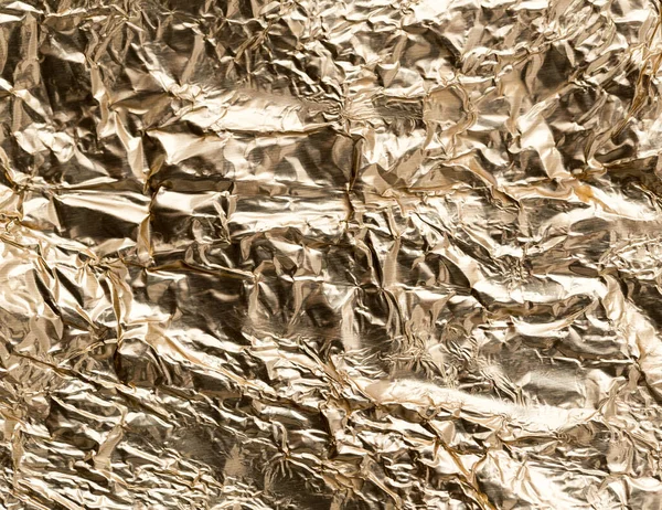 Goldfolie Als Hintergrund Foto Einer Abstrakten Textur — Stockfoto