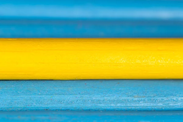 Gelb Und Blaustifte Als Hintergrund Foto Einer Abstrakten Textur — Stockfoto