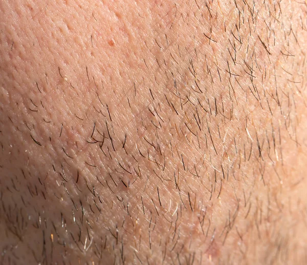 Pelo Barba Masculina Macro —  Fotos de Stock