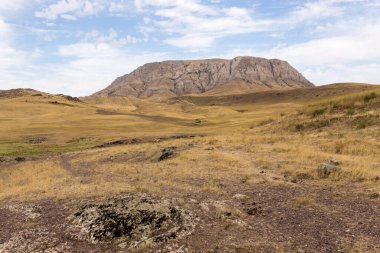 Dağlarda doğa. Doğadaki parkta.