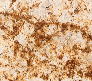 Arka plan olarak paslı metal. Soyut bir dokunun fotoğrafı