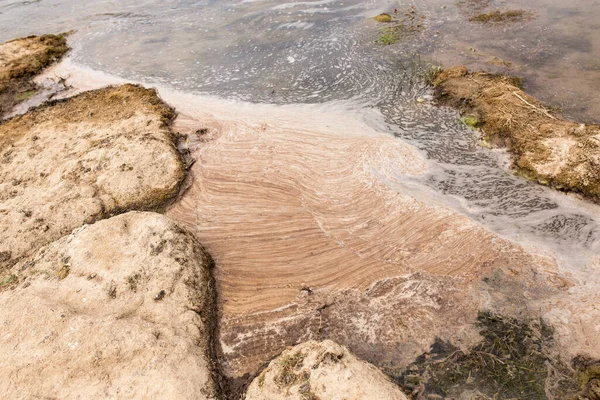 自然界中河流中的泥泞 在大自然的公园里 — 图库照片