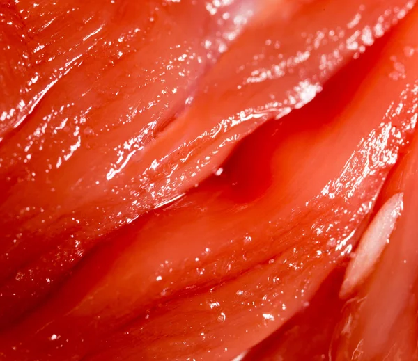 Carne Fresca Como Fundo Macro Foto Uma Textura Abstrata — Fotografia de Stock