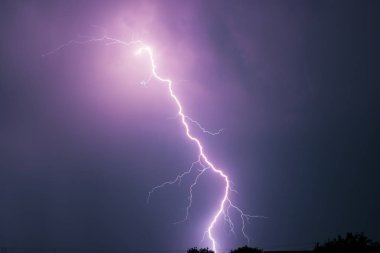 Yaz fırtınasından thunder, Lightning'ler ve yağmur.