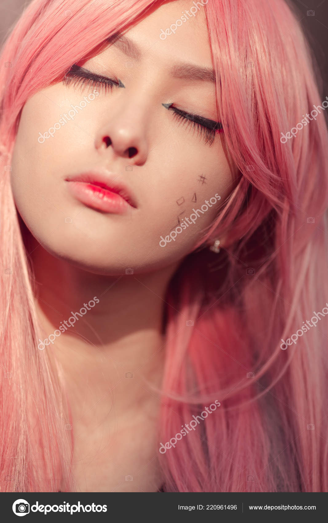 Japanese Punk Hairstyle Japan Anime Cosplay Fashion Asian Girl