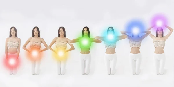 Seven Chakras concept — Fotografie, imagine de stoc